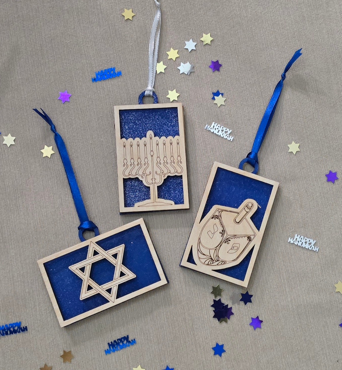Hanukkah Gift Card Holders - Ornament Style