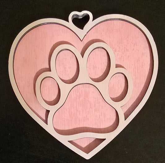 Paw Print Heart