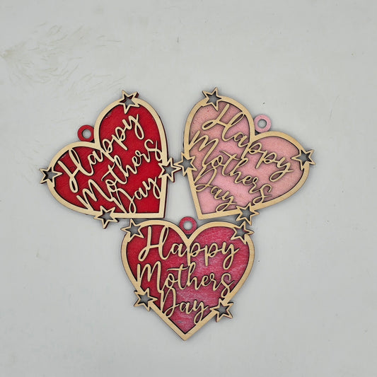 Ornament, Mothers Day Star Heart Design