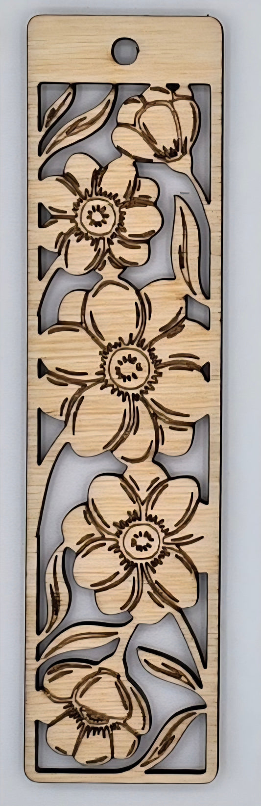 Bookmark with Blooming Flowers