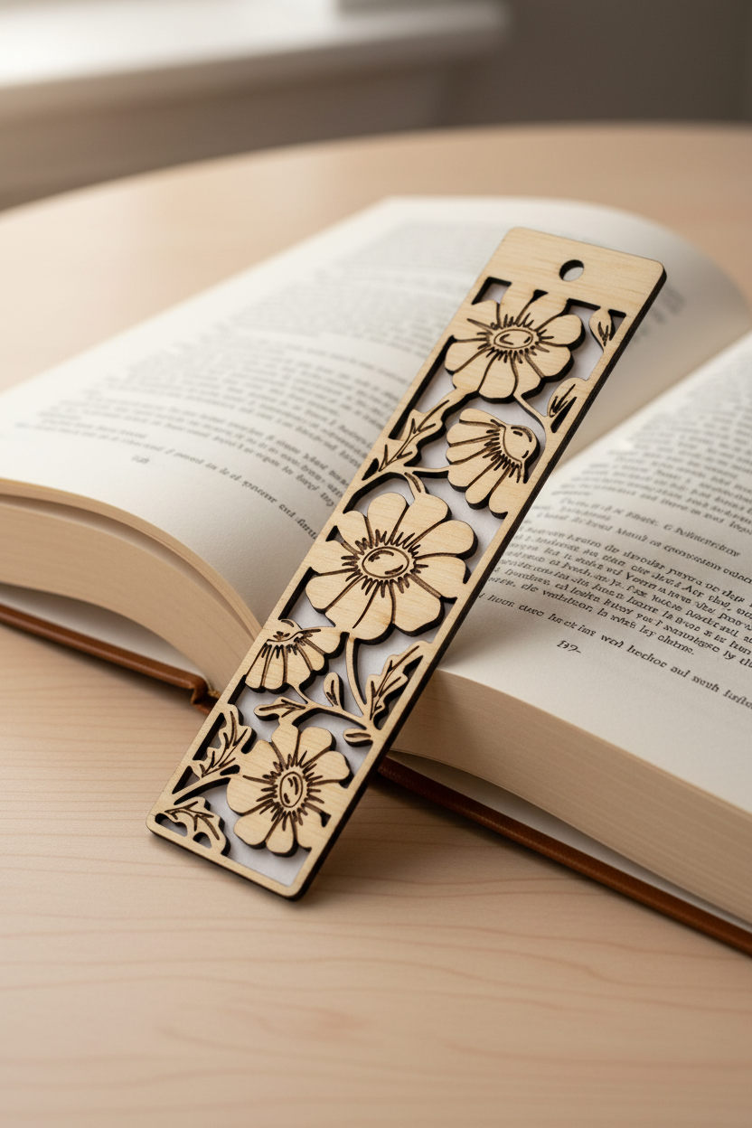Bookmark with Unique Floral Design