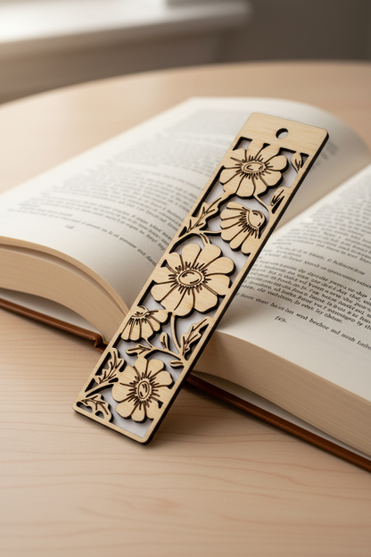 Bookmark with Unique Floral Design