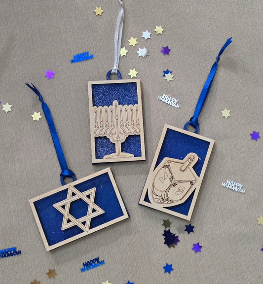 Hanukkah Gift Card Holders - Ornament Style