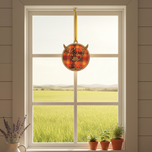 Highland Cow Sun Catcher
